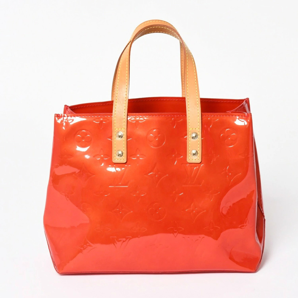 LOUIS VUITTON Vernis Lead Tote Bag Handbag Pomme d Amour
